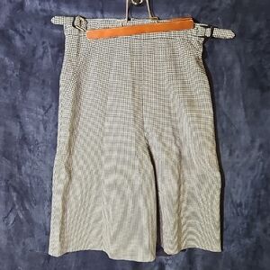 Vintage Black and White Houndstooth Culottes